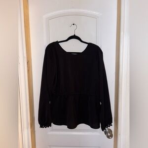 SHEIN - Black Lace Back Blouse